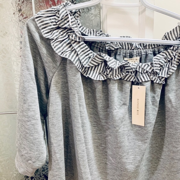 Sophie Rue- Off the shoulder crop top. - Picture 3 of 4